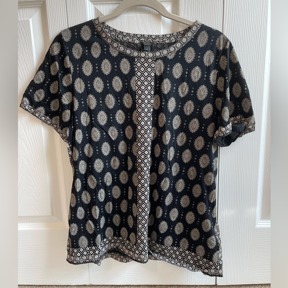 J. Crew boho stretch cotton paisley shirt